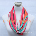 Hot Sale ! Fashion winter sexy ladies striped cotton jersey infinity scarf